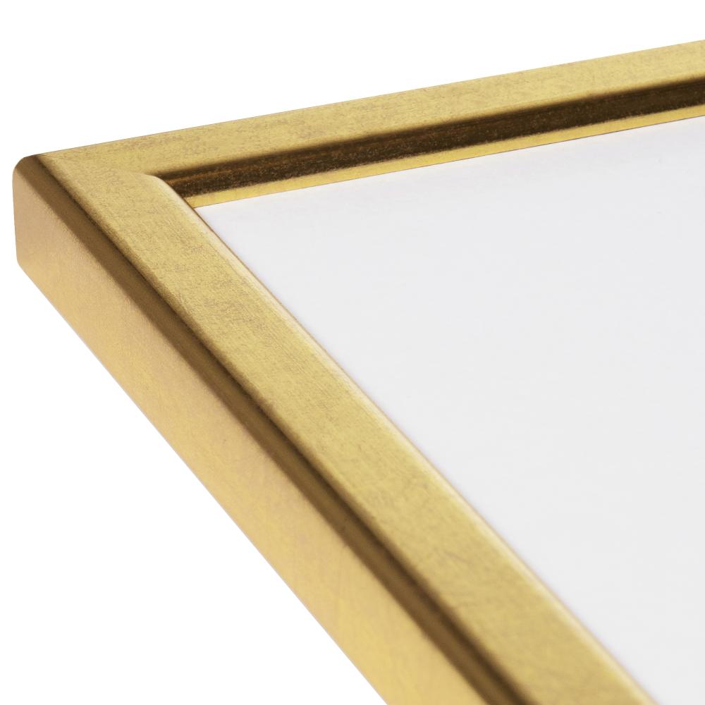 Cornice Slim Opaco Vetro antiriflesso Oro 15x15 cm