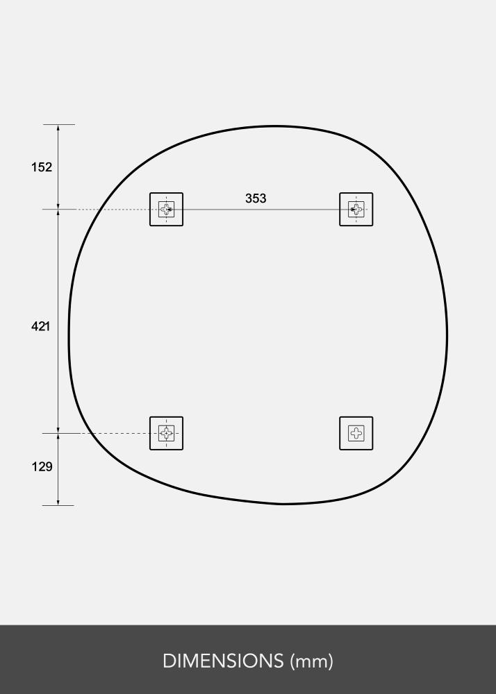 Specchio Roundy II 70x70 cm