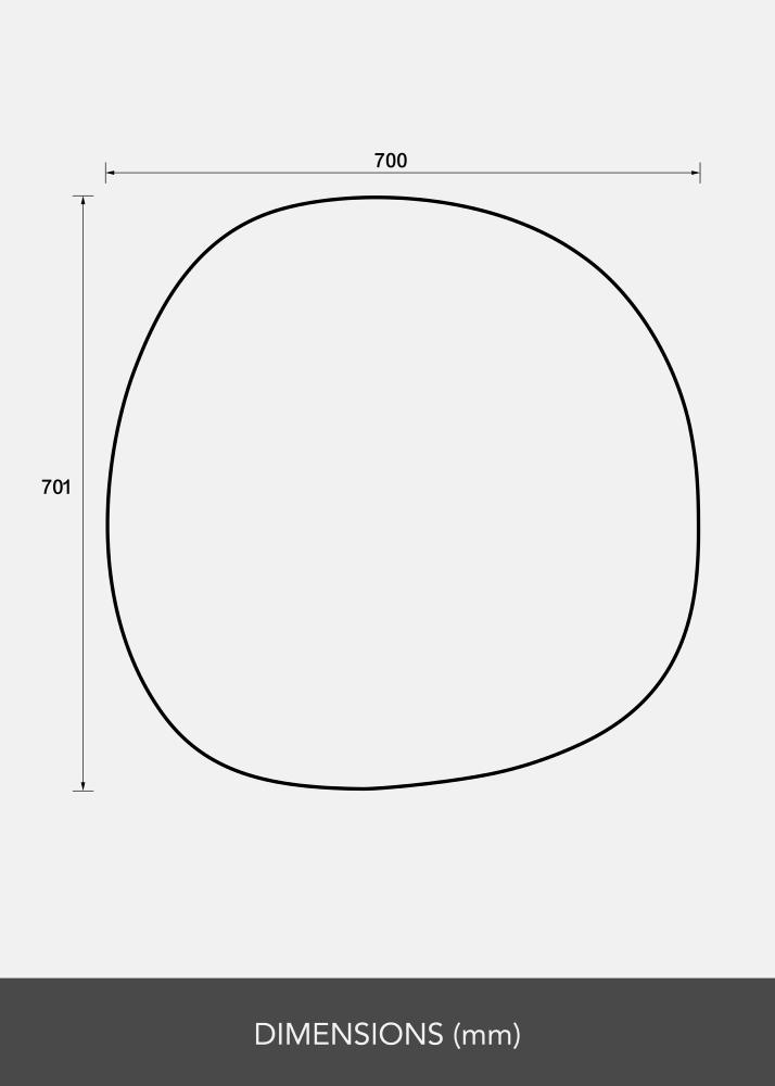 Specchio Roundy II 70x70 cm