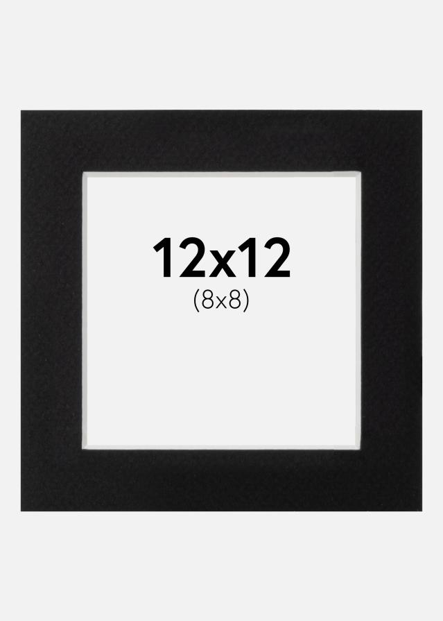 Passe-partout Canson Nero (Bordo interno bianco) 12x12 cm (8x8)