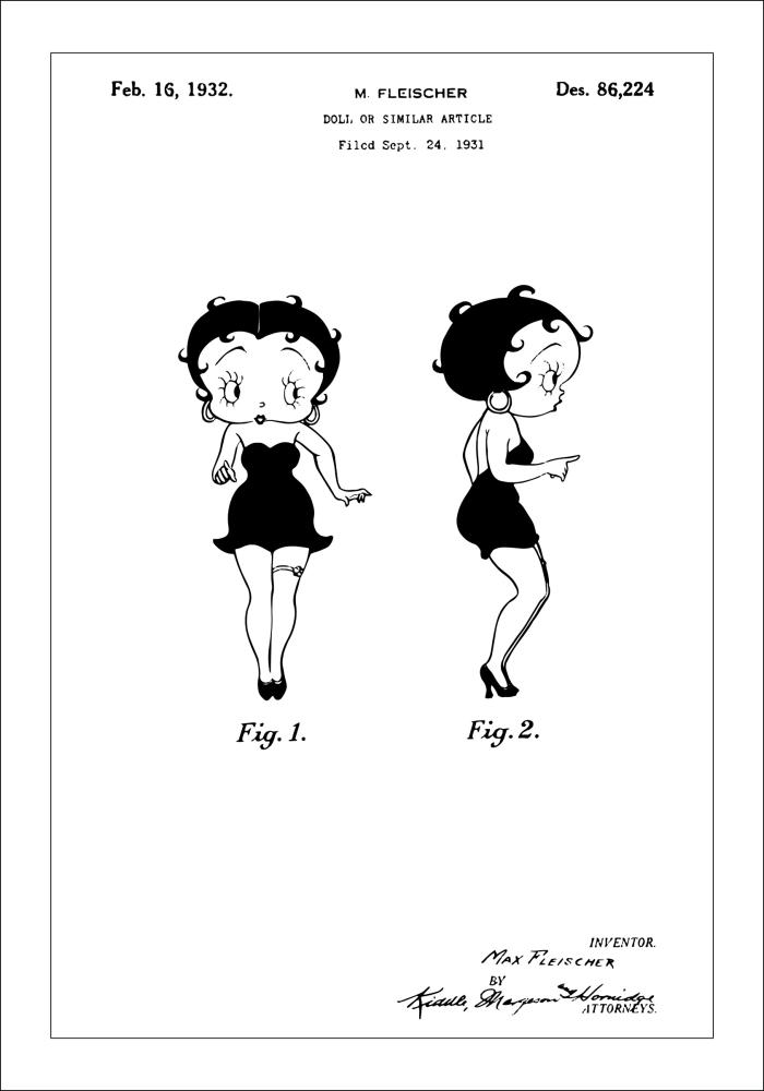 Disegni di brevetti - Betty Boop Poster