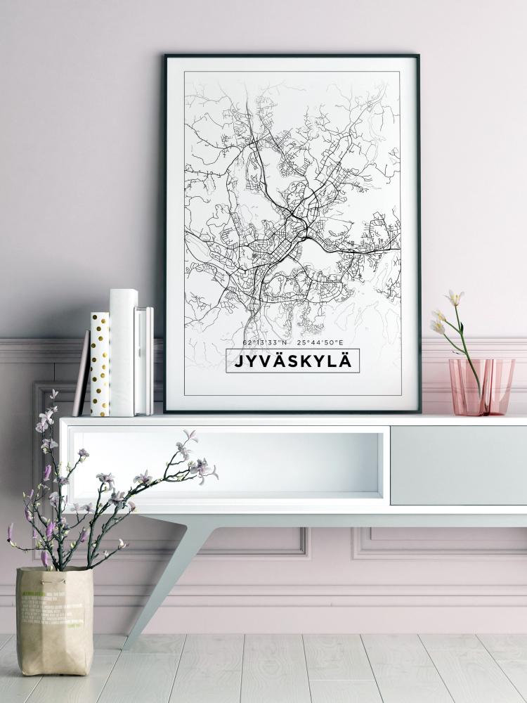 Mappa - Jyväskylä - Poster bianco