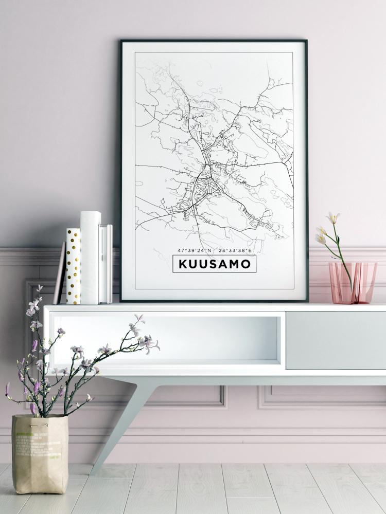 Mappa - Kuusamo - Poster bianco