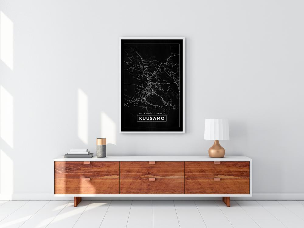 Mappa - Kuusamo - Poster nero