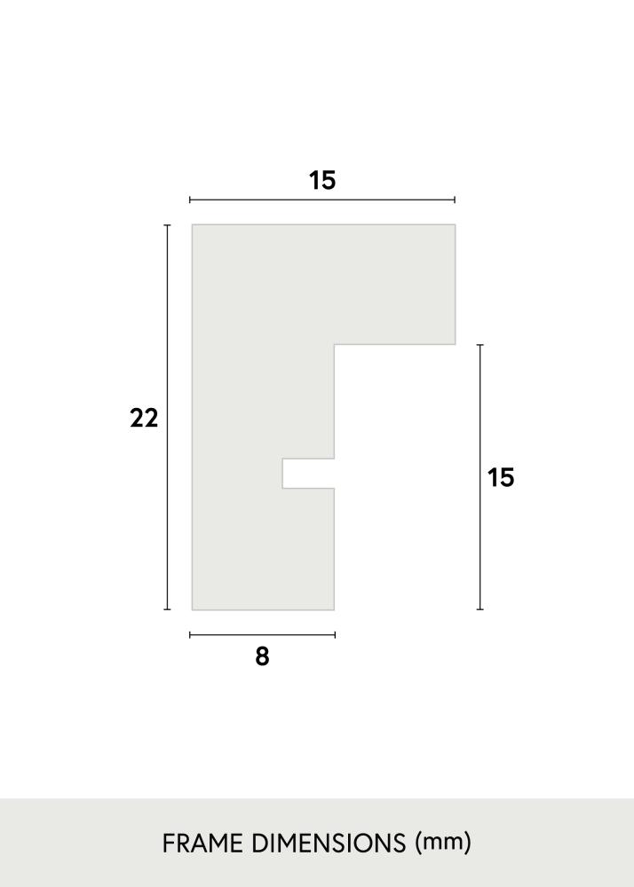 Cornice E-Line Wide Bianco 70x100 cm - Passe-partout Bianco 60x90 cm