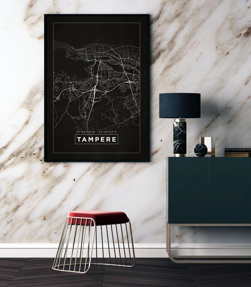 Mappa - Tampere - Poster nero