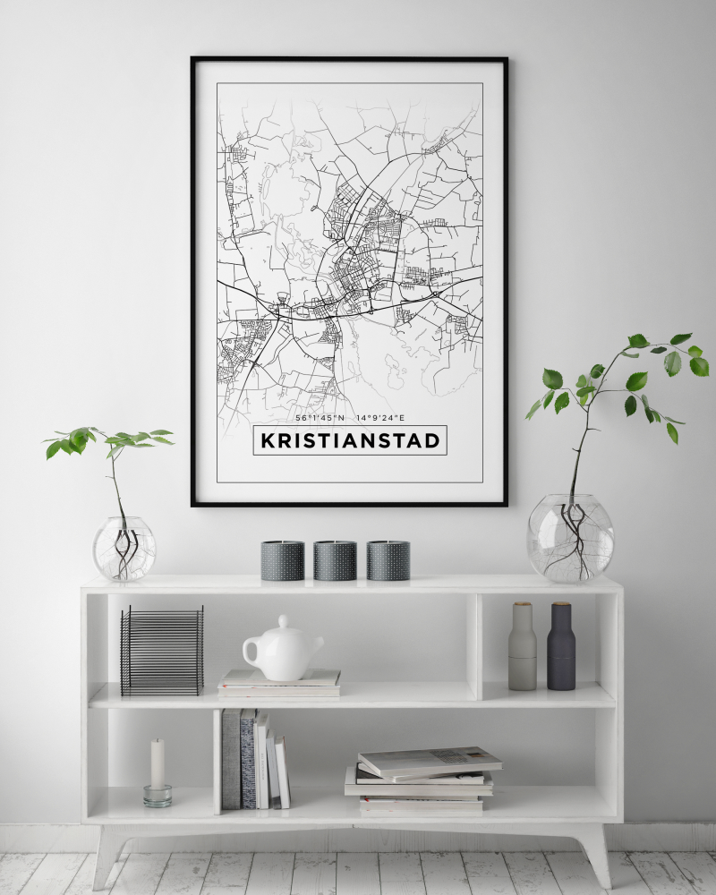 Mappa - Kristianstad - Poster bianco