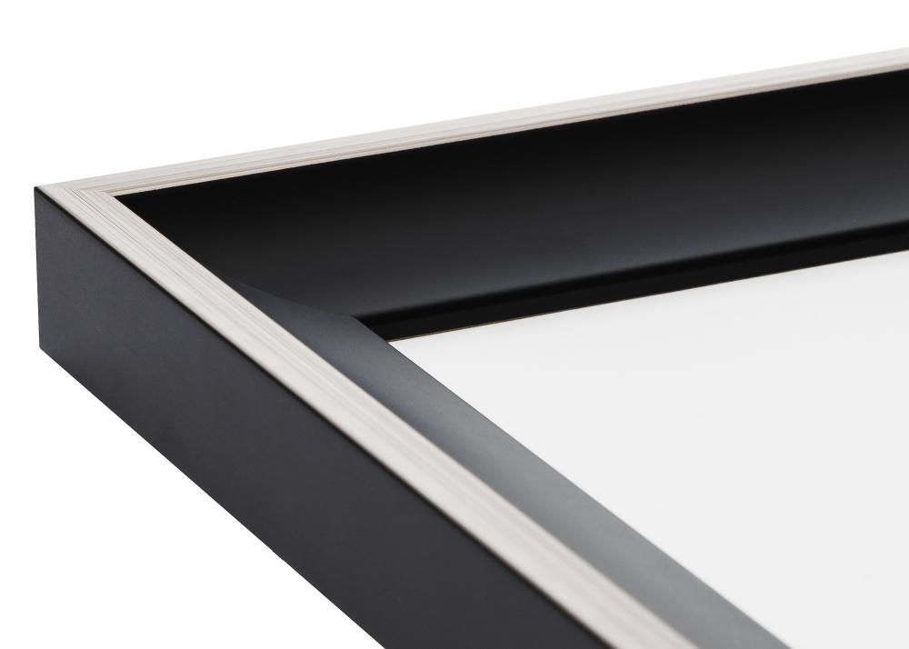 Cornice Öjaren Vetro acrilico Nero-argento 70x100 cm