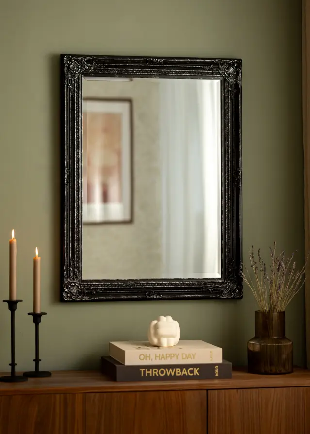 Specchio Antique Nero 62x82 cm