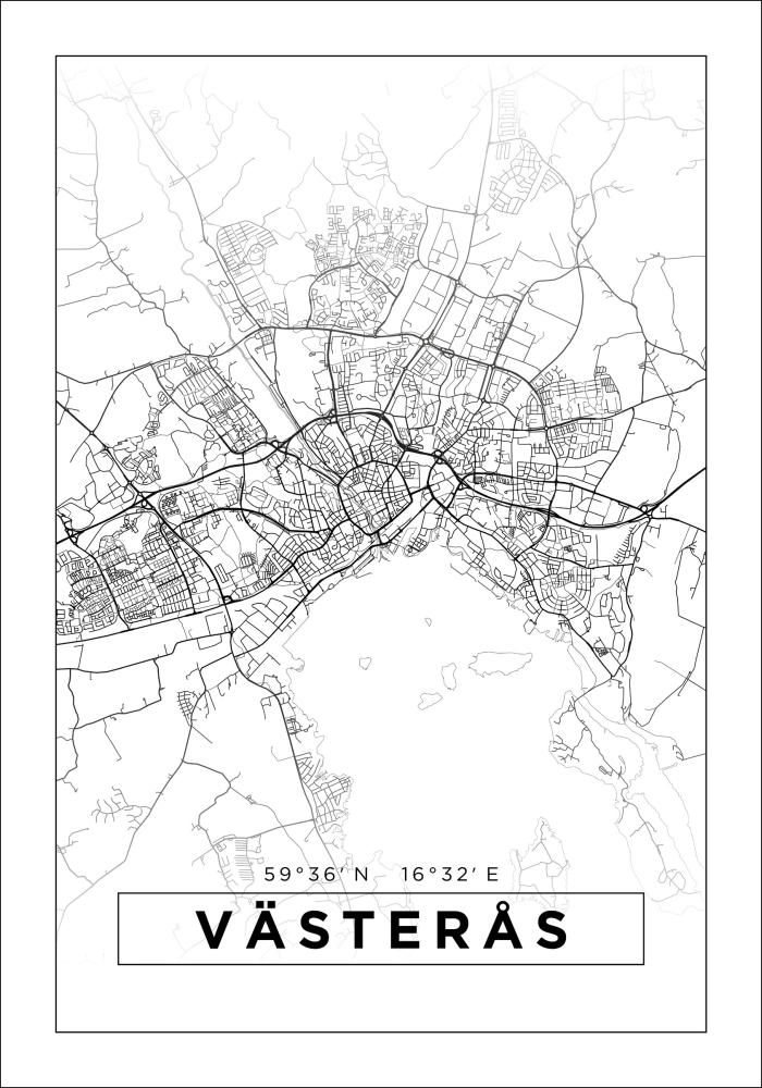 Mappa - Västerås - Poster bianco