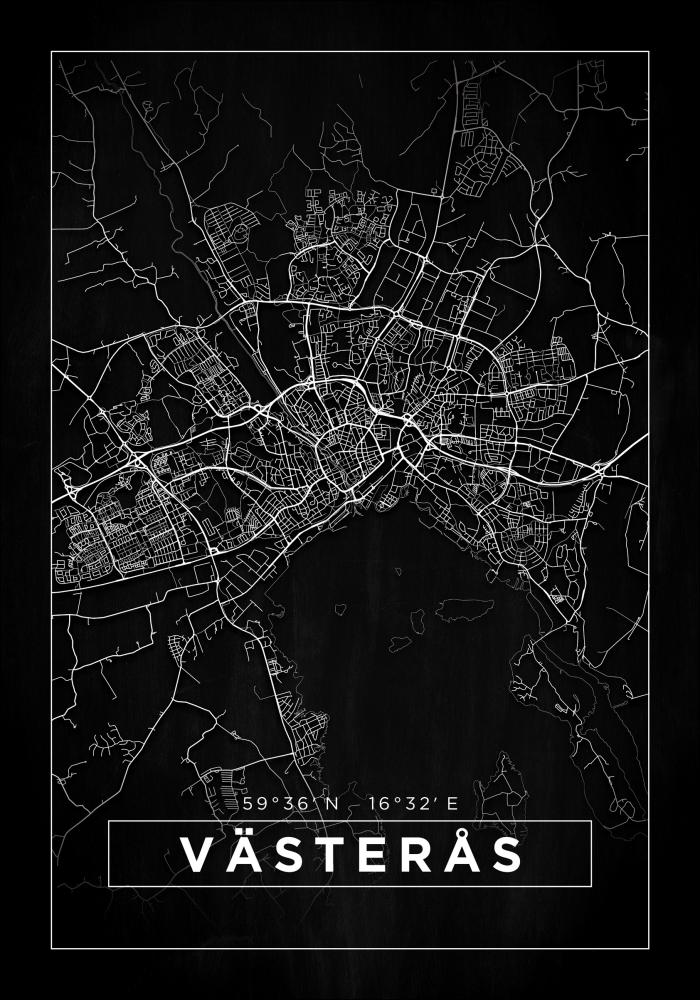 Mappa - Västerås - Poster nero