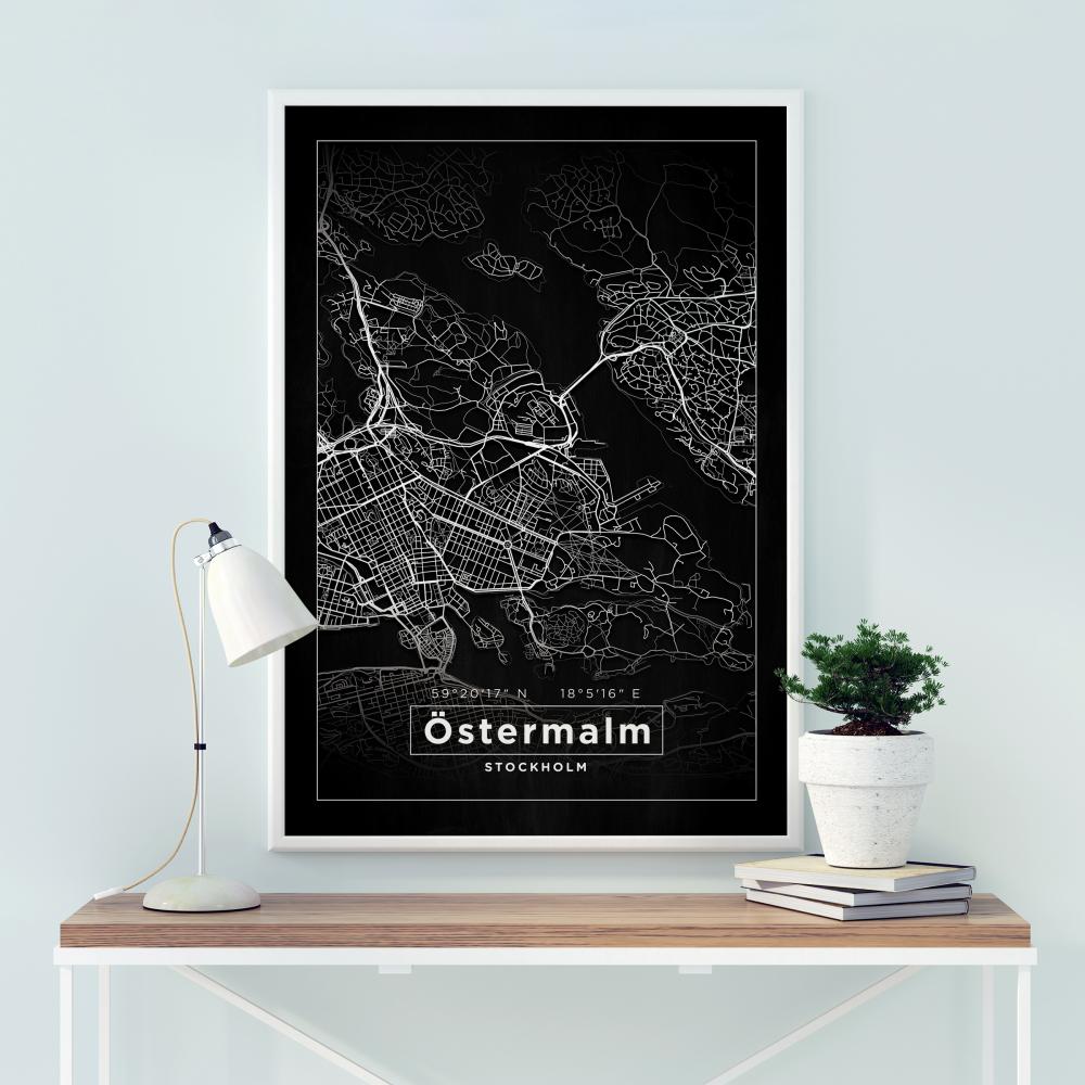 Mappa - Östermalm - Poster nero