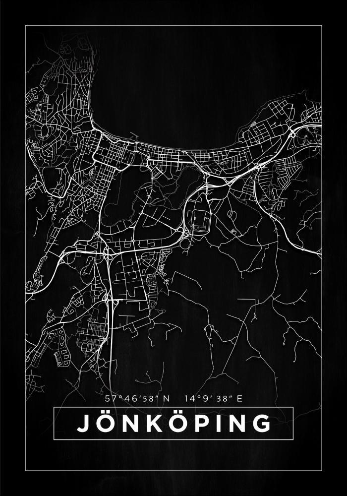 Mappa - Jönköping - Poster nero