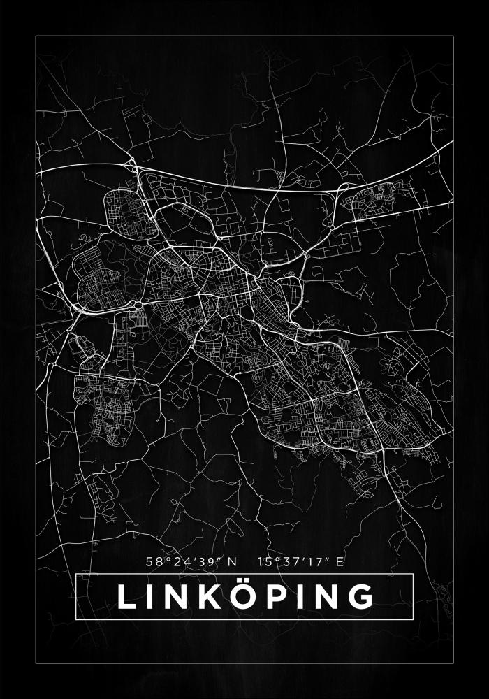 Mappa - Linköping - Poster nero