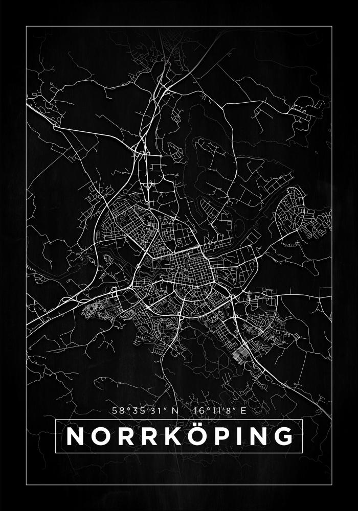 Mappa - Norrköping - Poster nero