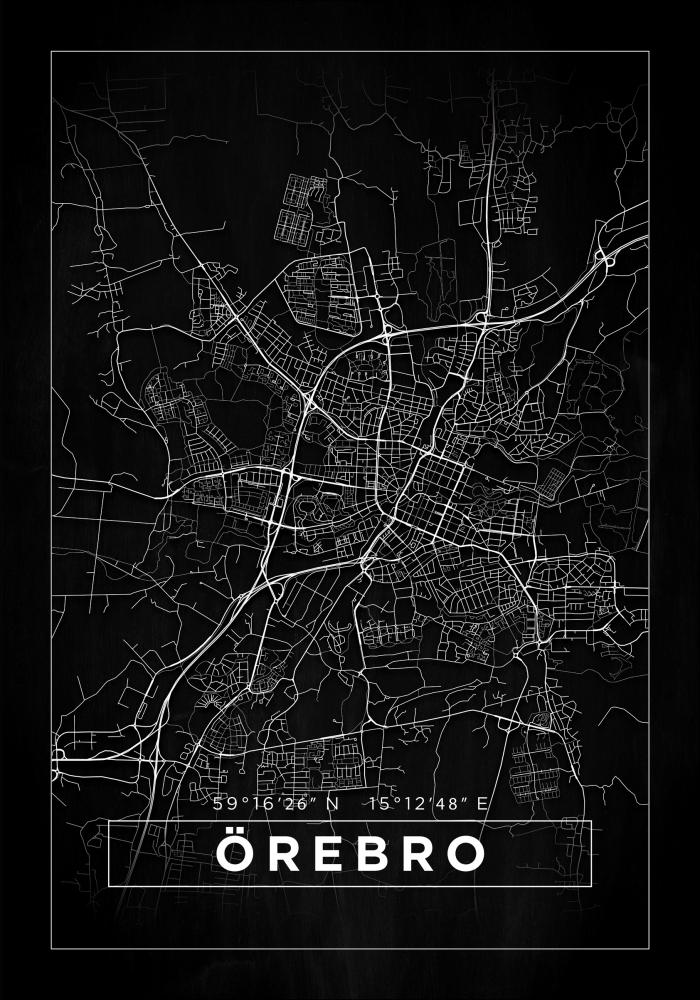 Mappa - Örebro - Poster nero