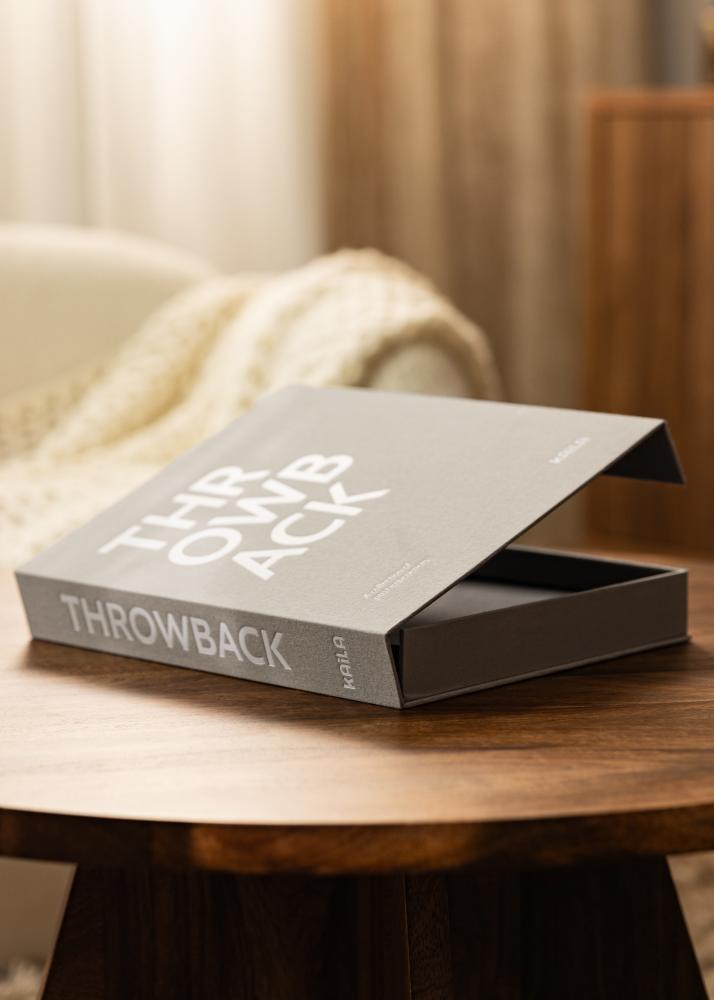 KAILA THROWBACK Grey/White - Coffee Table Photo Album (60 Pagine nere)