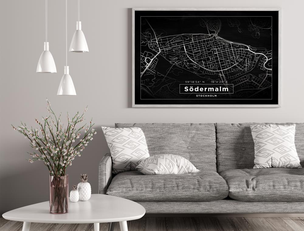 Mappa - Södermalm - Poster nero