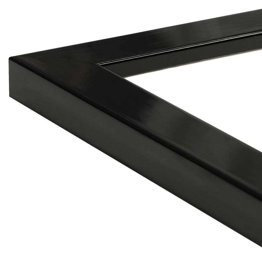 Cornice Uppsala Vetro acrilico Nero Laccato lucido 24x30 cm