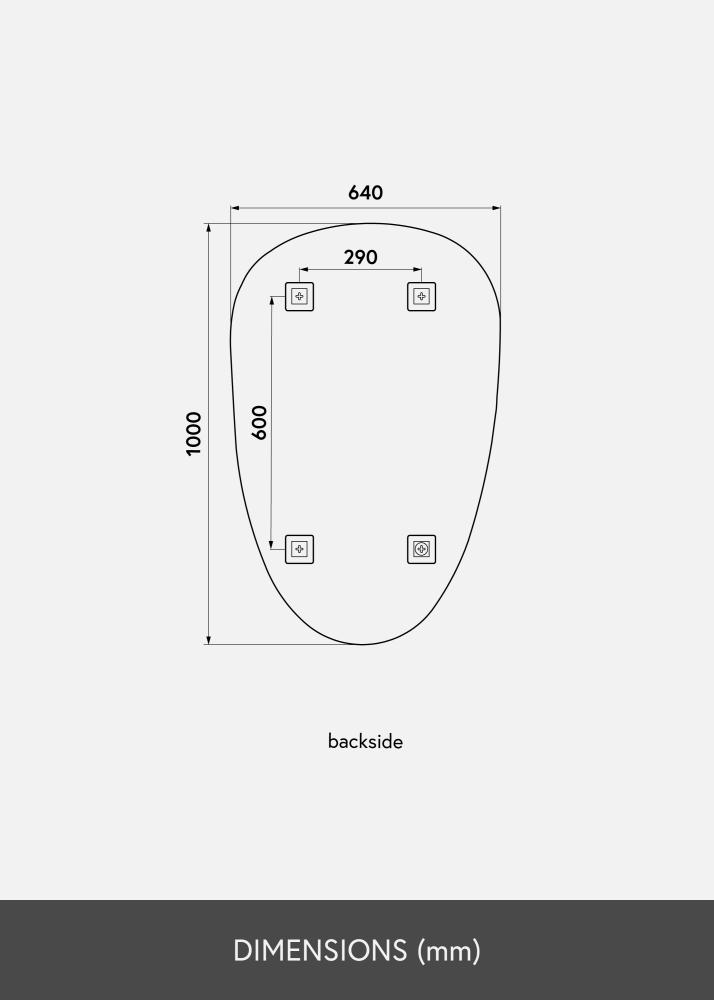 KAILA Specchio Shape II 64x100 cm