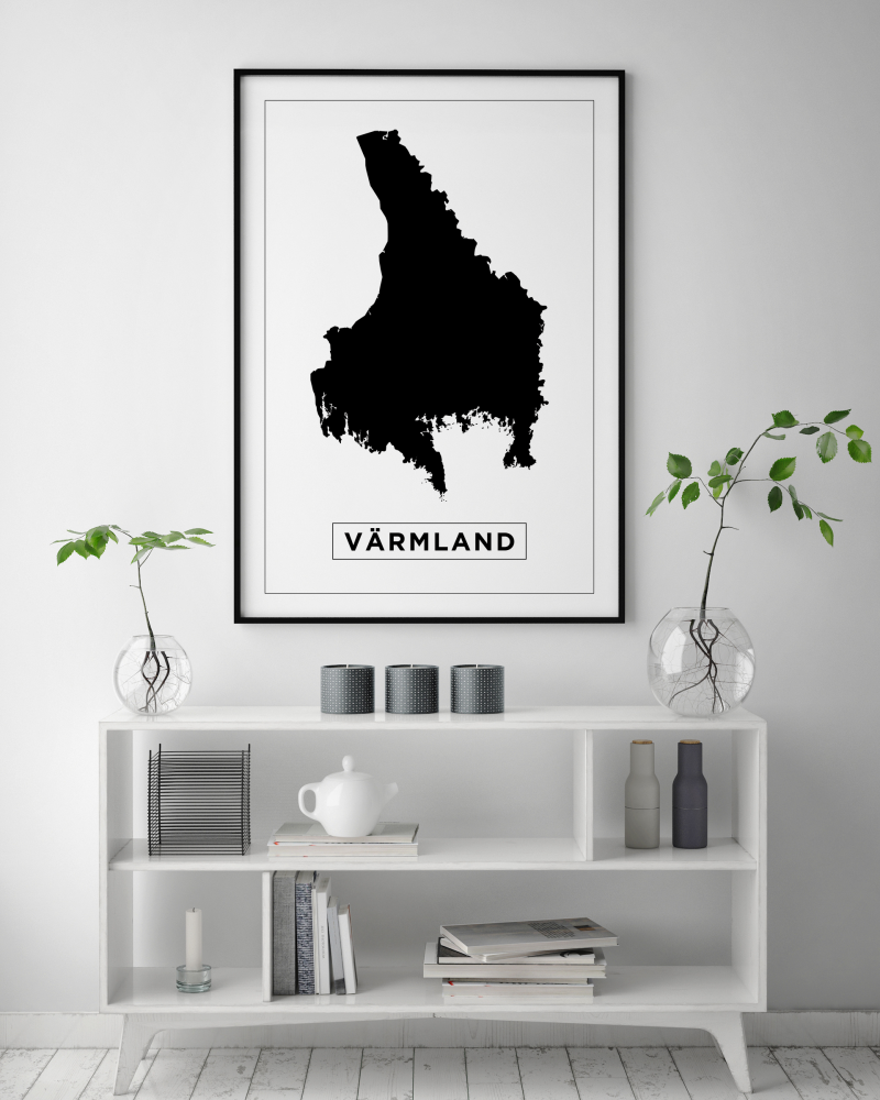 Mappa - Värmland - Poster bianco