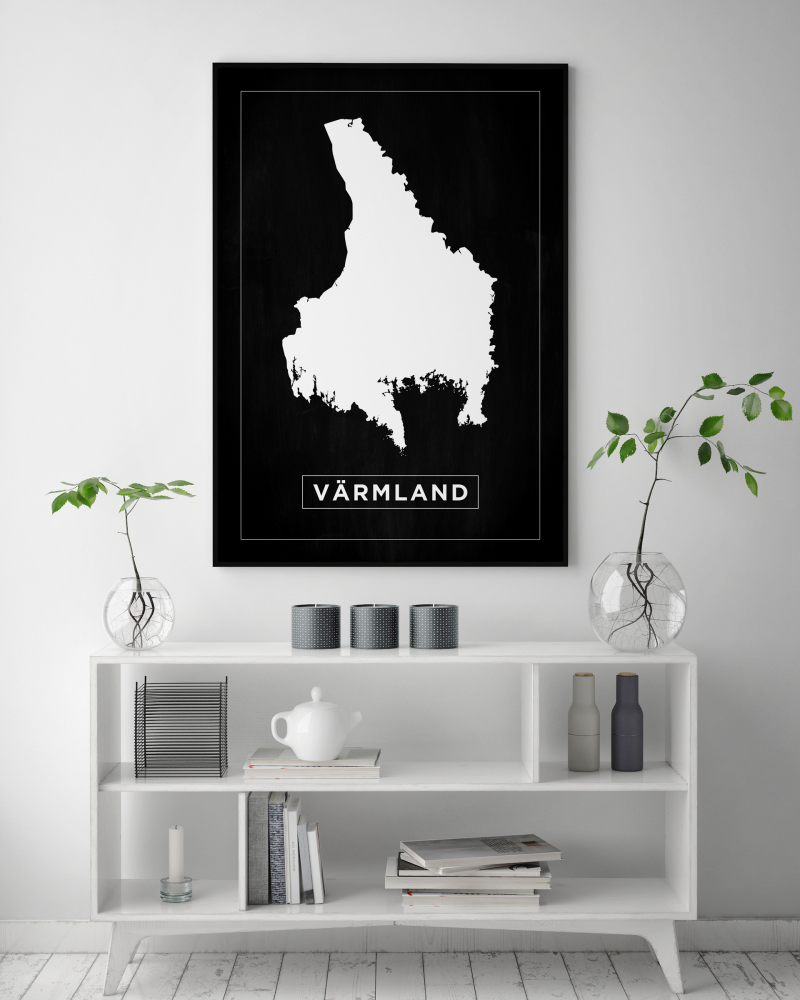 Mappa - Värmland - Poster nero