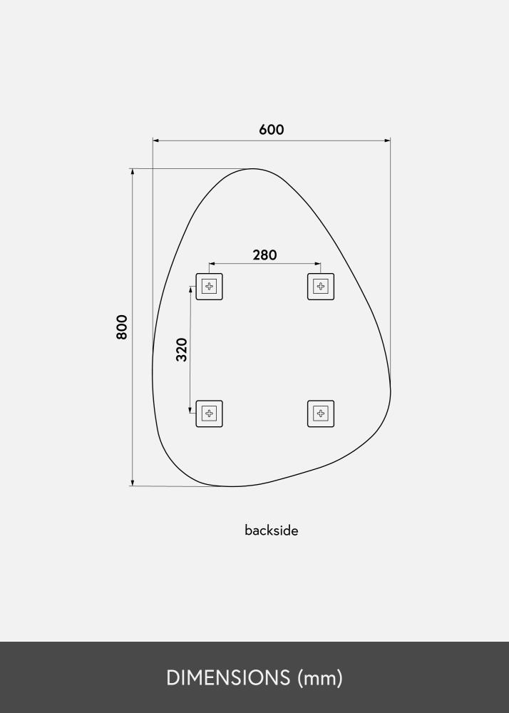 KAILA Specchio Shape I 60x80 cm