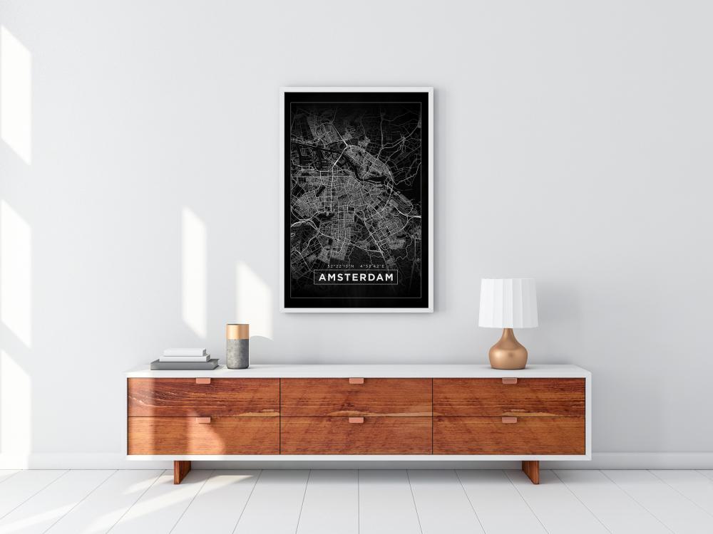 Mappa - Amsterdam - Nero Poster